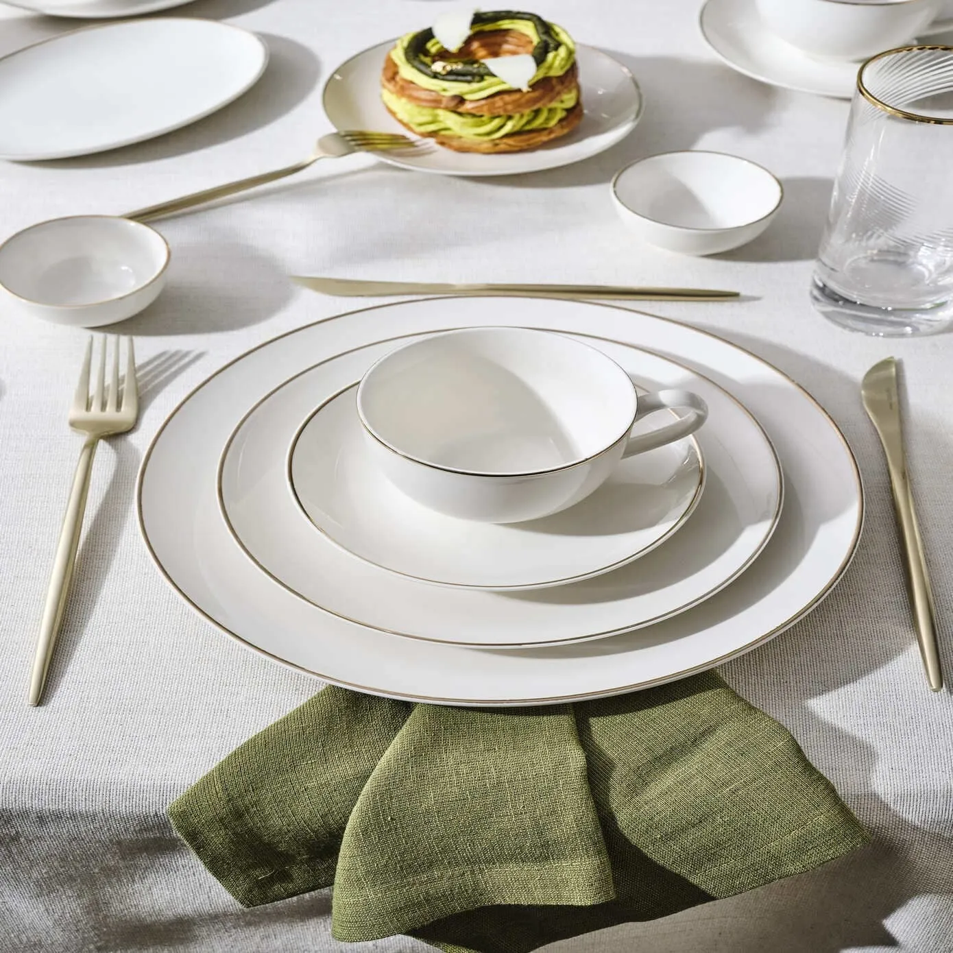 Karaca Marcelo gouden Servies en Ontbijtset, 88-delig - Image 3