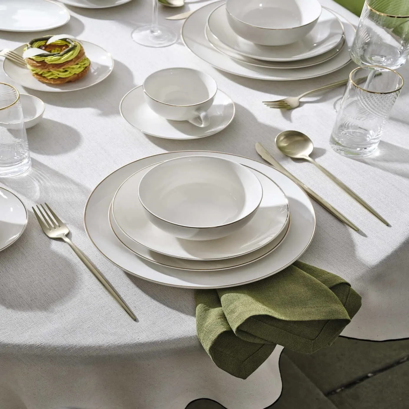Karaca Marcelo gouden Servies en Ontbijtset, 88-delig - Image 4