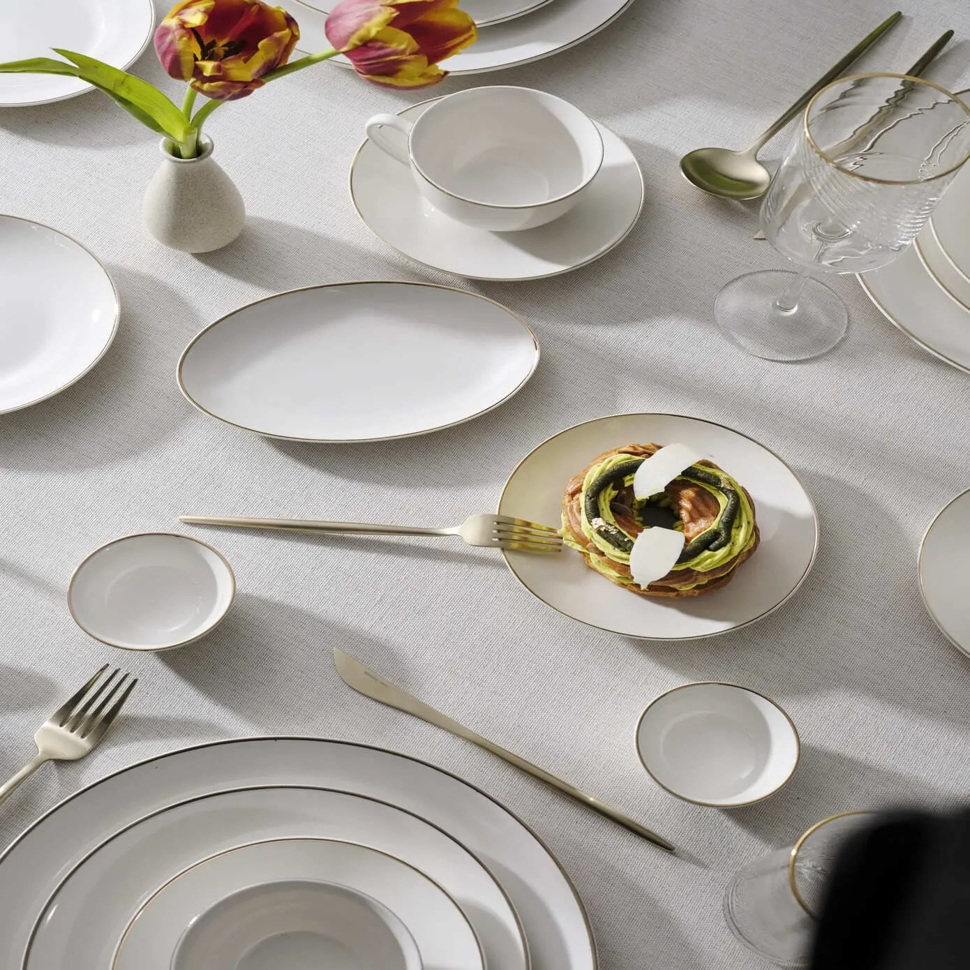 Karaca Marcelo gouden Servies en Ontbijtset, 88-delig - Image 6