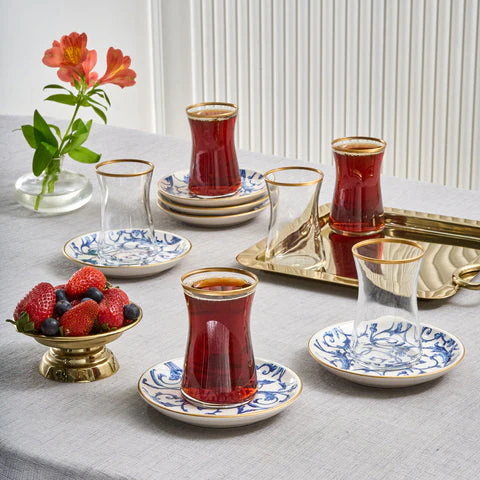 Karaca Mare 12-delige Glazen Turkse Theeset voor 6 Personen, 170 ml, Transparant - Image 5