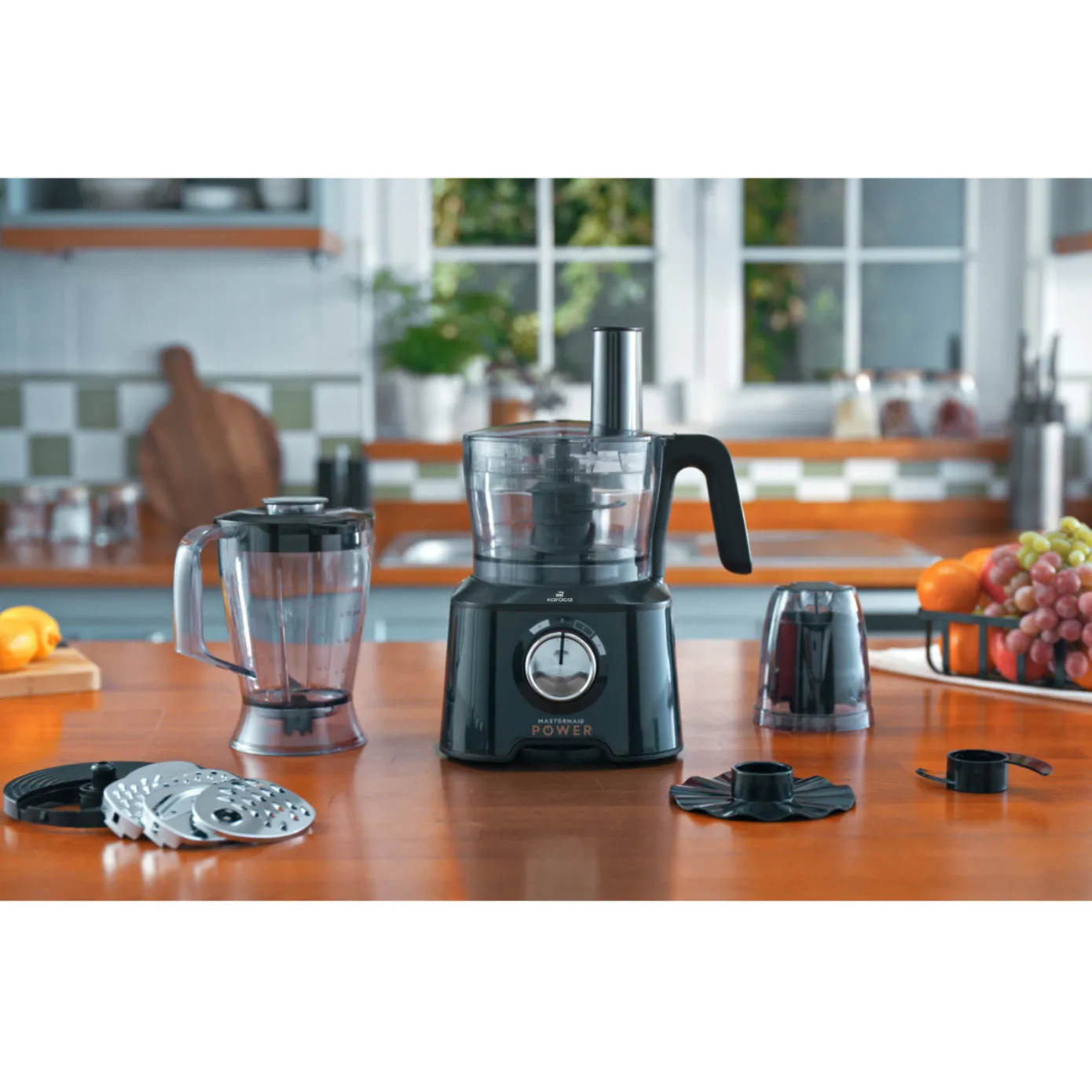 Karaca Mastermaid Power Max 11 in 1 Voedselprocessor, Glanzend Zwart, 2500 W - Image 4