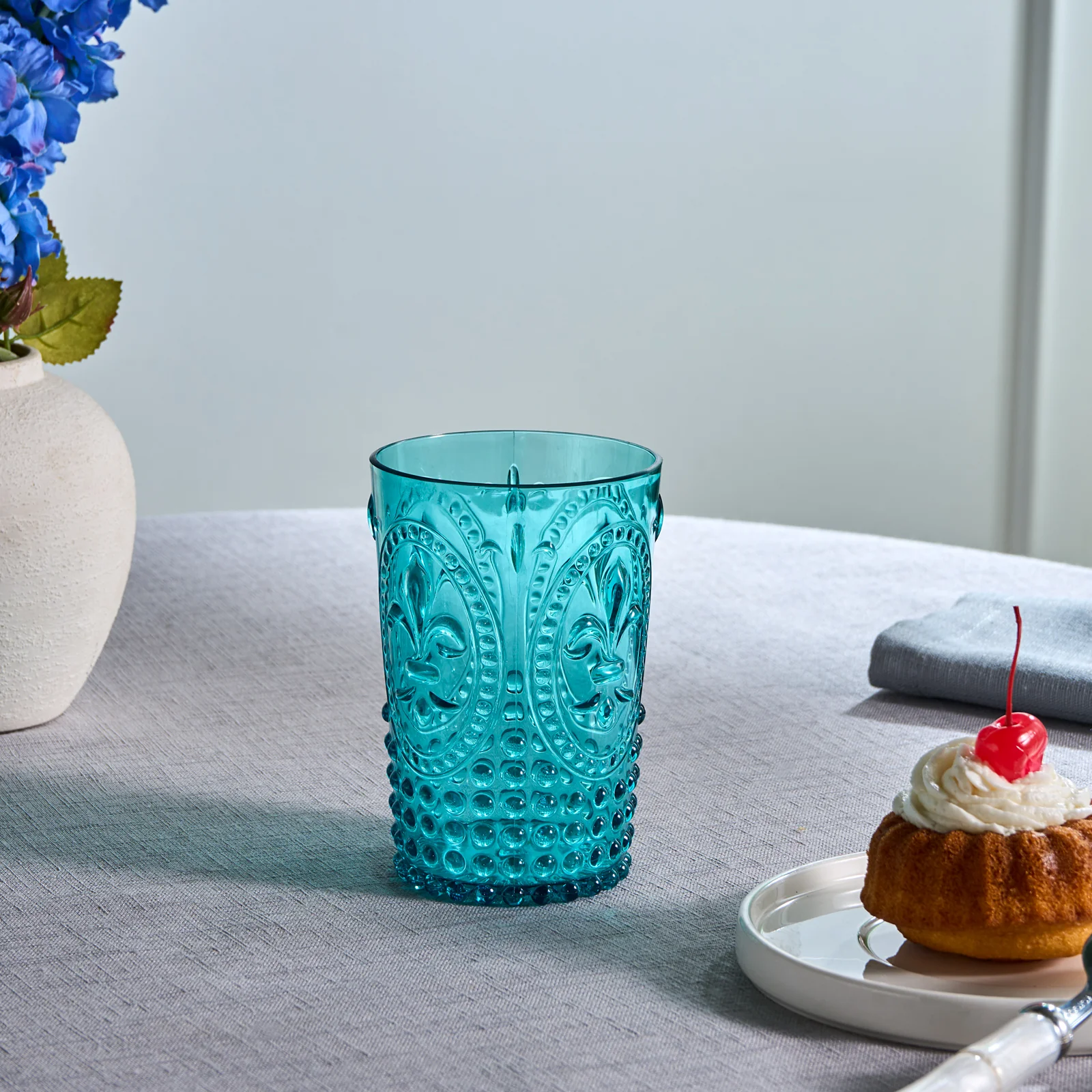 Karaca Moise Acryl Tumbler Glas, 400 ml, Blauw