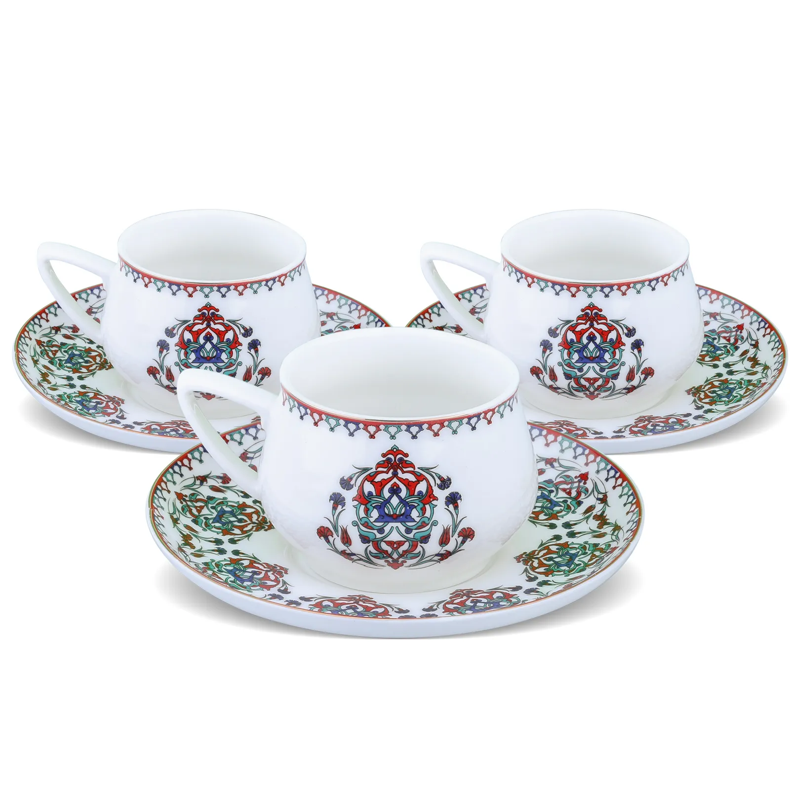 Karaca Nakkash 12-delige espressokopjesset voor 6 personen - Image 4