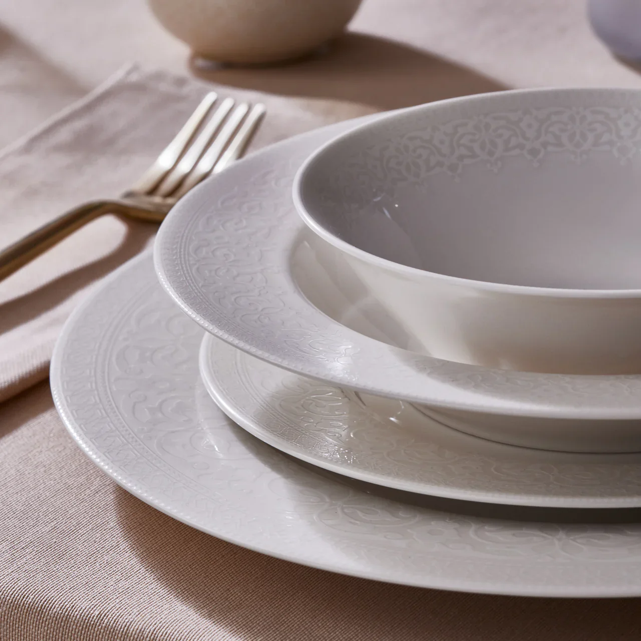 Karaca New Dome Serviesset voor 6 Personen, 24-delig, Wit - Image 16