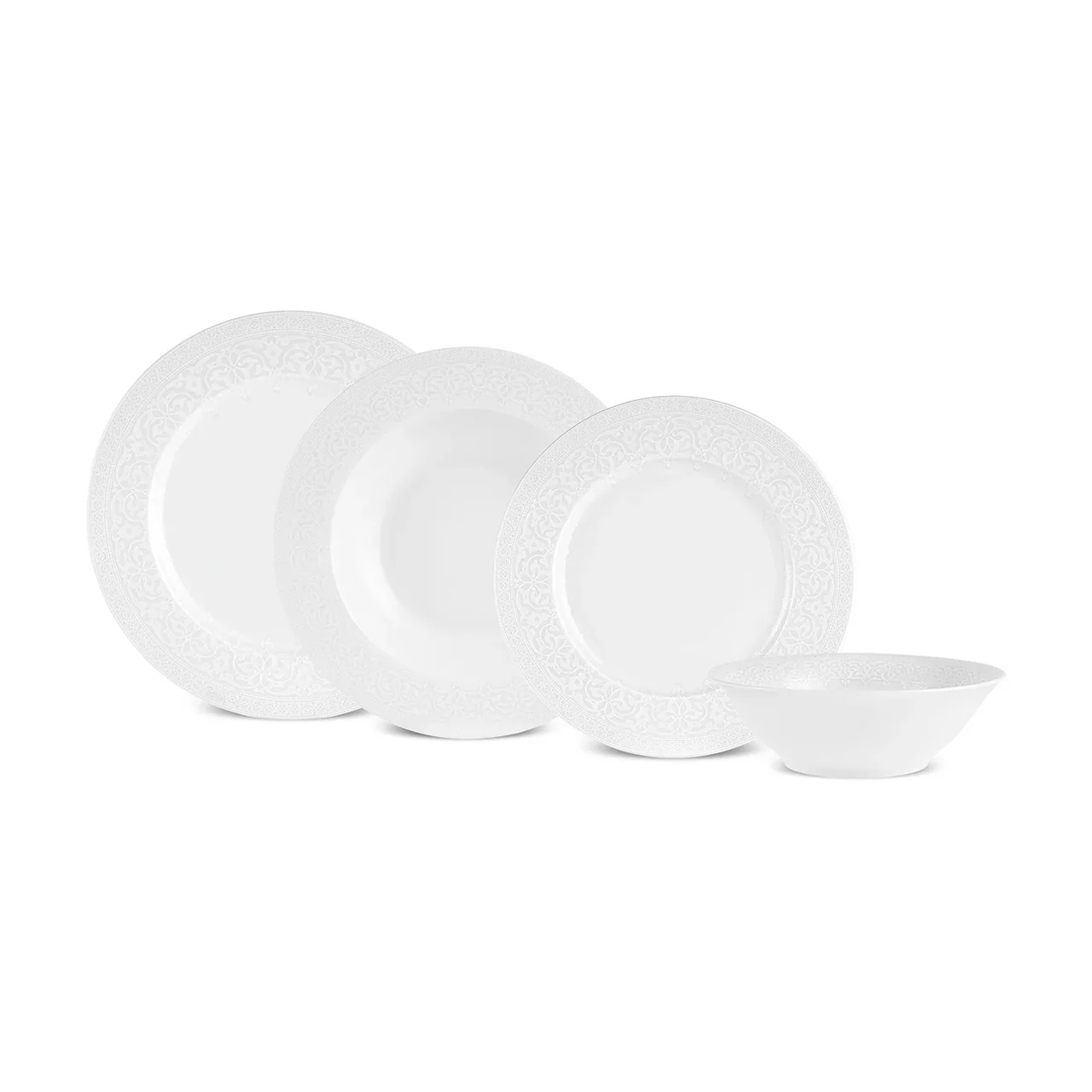 Karaca New Dome Serviesset voor 6 Personen, 24-delig, Wit - Image 17