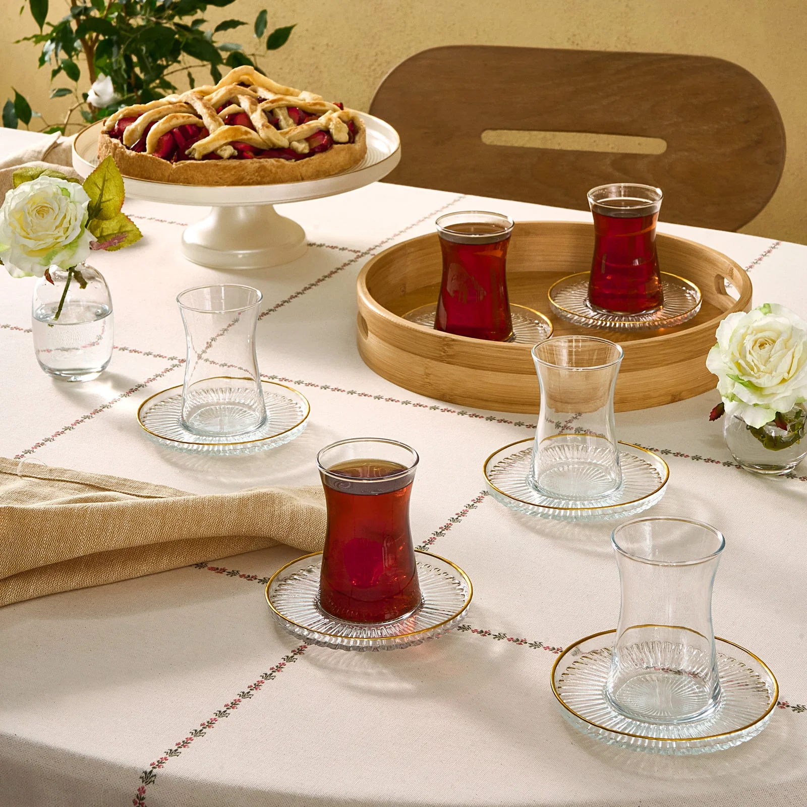 Karaca Nilüfer 12-Delige Theekopjes Set - Image 3