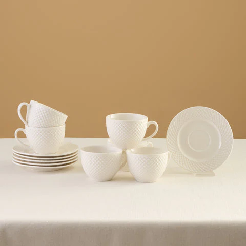 Karaca Nina Reliëf Theekoppenset voor 6 Personen, 220 ml - Image 8