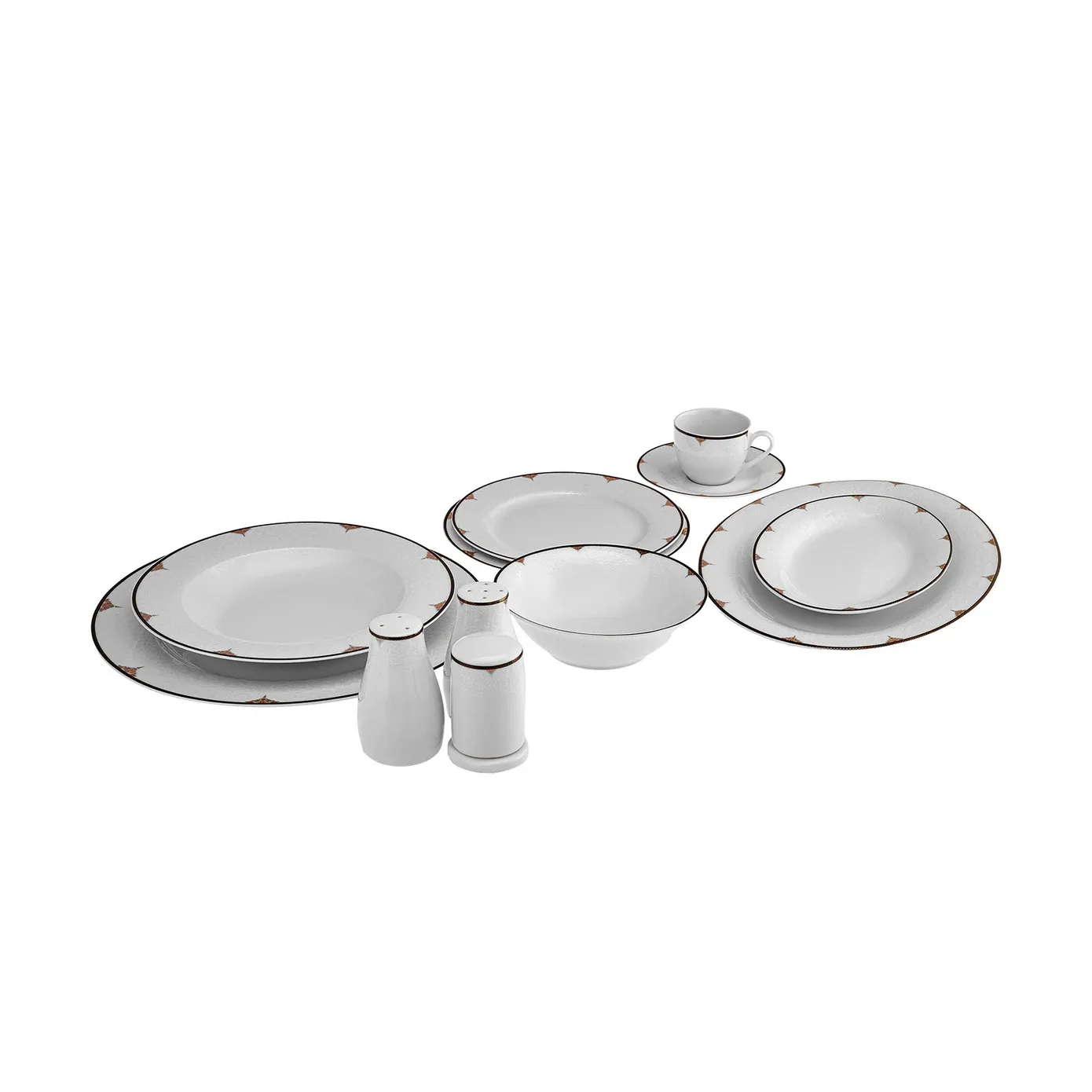 Karaca Nora 12 Persoons Servies, 74 Delig, New Generation Bone - Image 11