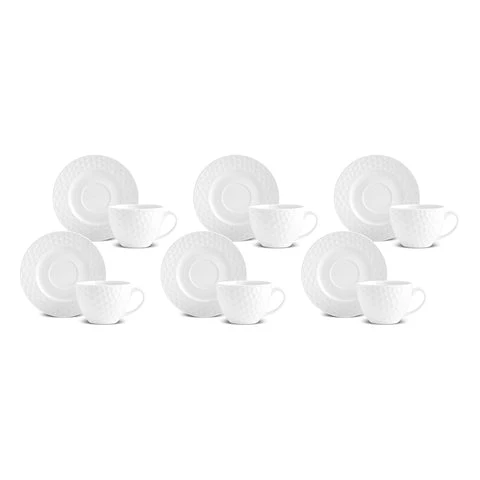 Karaca Nora Reliëf Theekoppenset voor 6 Personen, 220 ml - Image 10