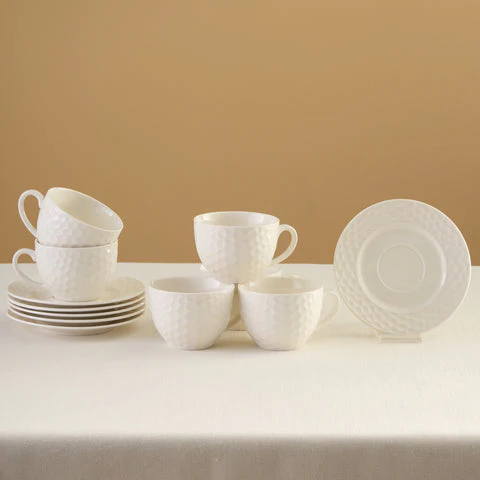 Karaca Nora Reliëf Theekoppenset voor 6 Personen, 220 ml - Image 6