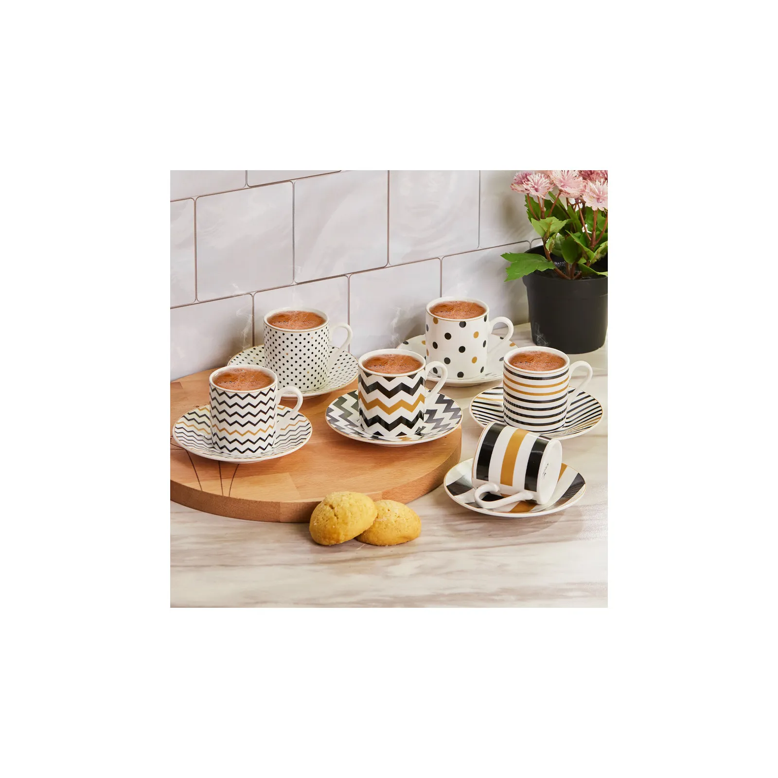 Karaca Nossa Koffiekopjes Set Voor 6 Personen, 12 Delig - Image 13