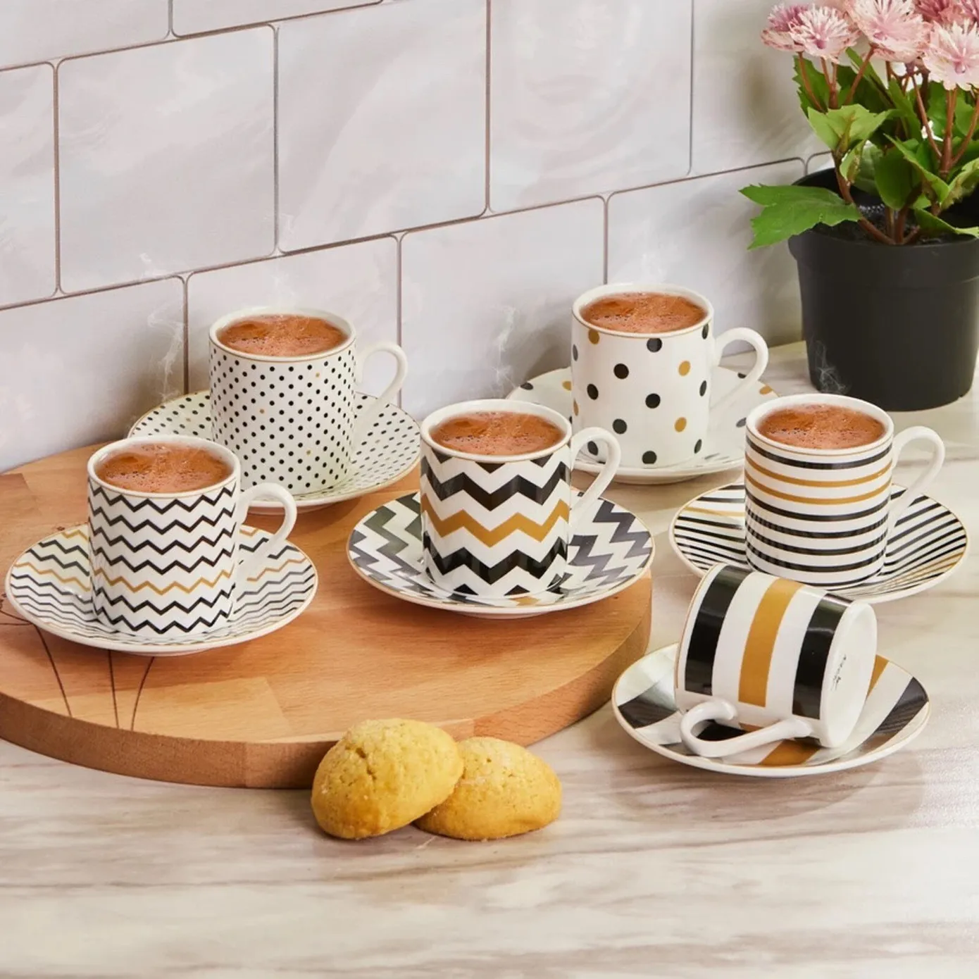 Karaca Nossa Koffiekopjes Set Voor 6 Personen, 12 Delig - Image 29
