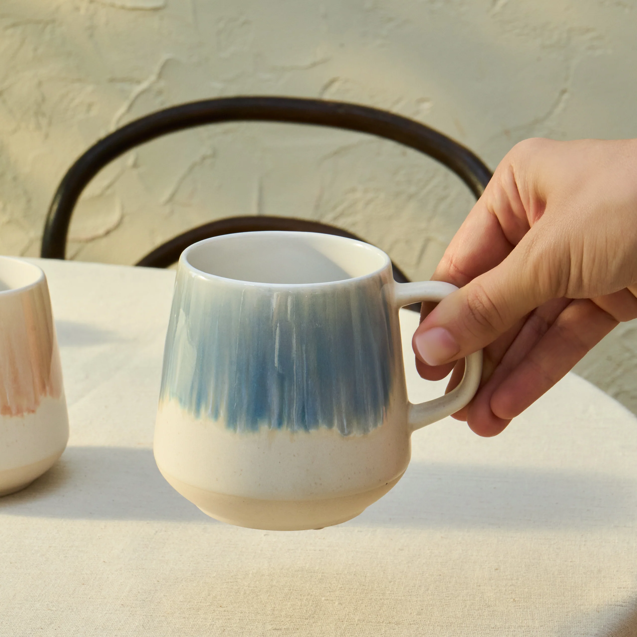 Karaca Okeanos 2-delige Stoneware Bekerset, 400 ml, Meerkleurig - Image 4