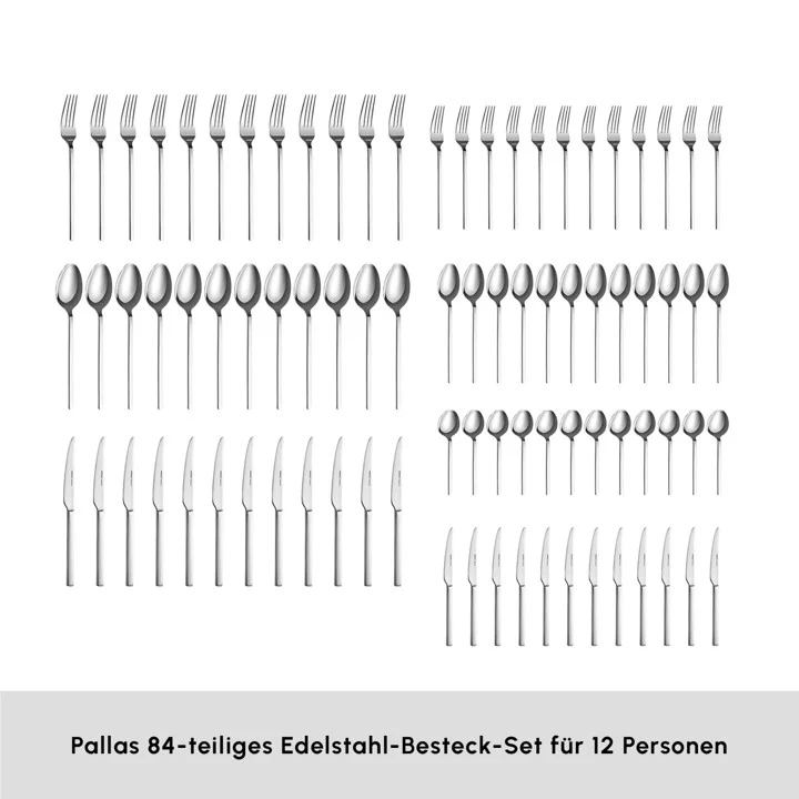 Karaca Pallas Elegance 12-Persoons 84-Delig Bestekset - Image 2
