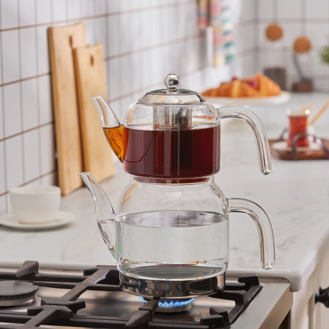 Karaca Panora Familieformaat Glazen Theepot - Image 2