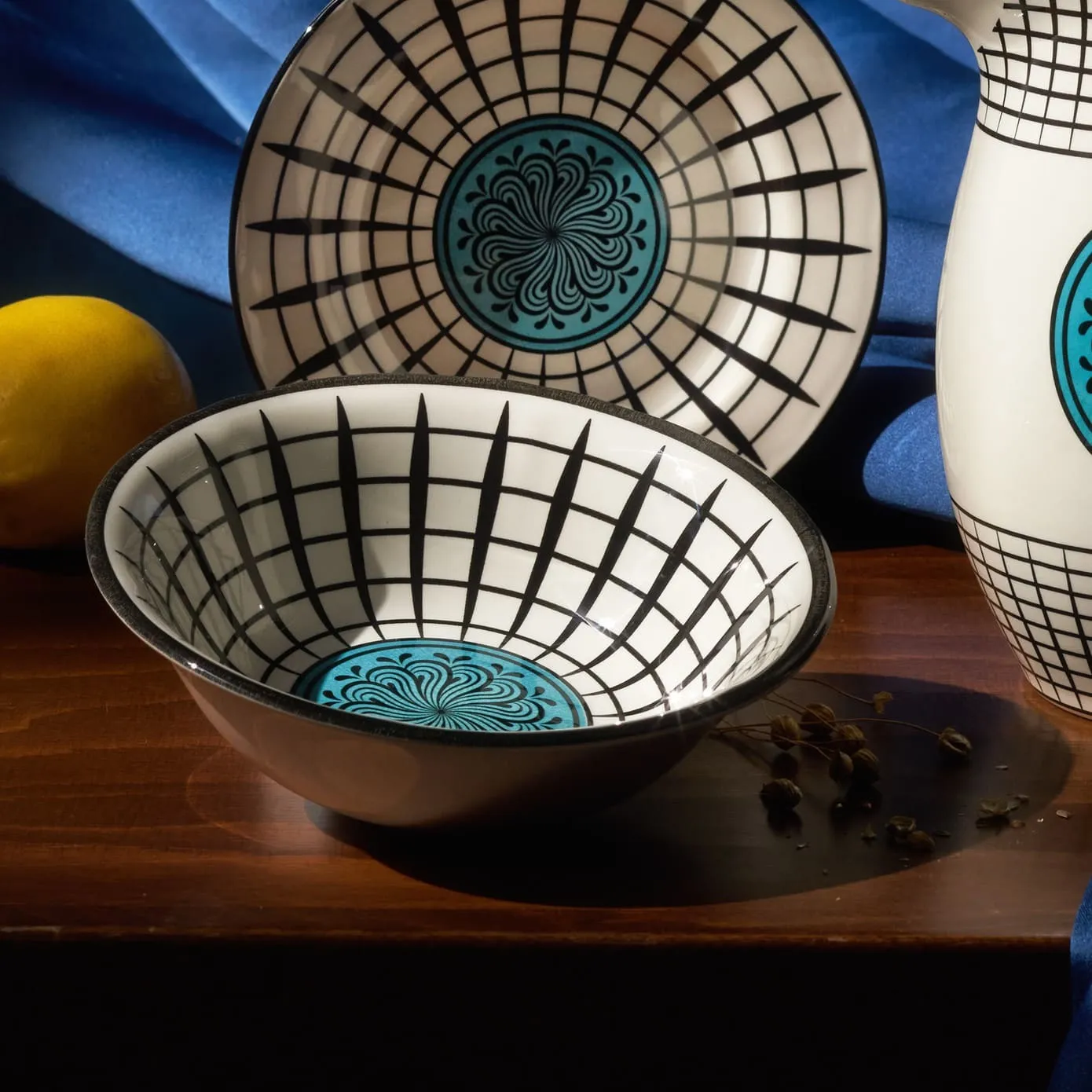 Karaca Paye Selcuklu-serie - blauwe schaal 16 cm - Image 4
