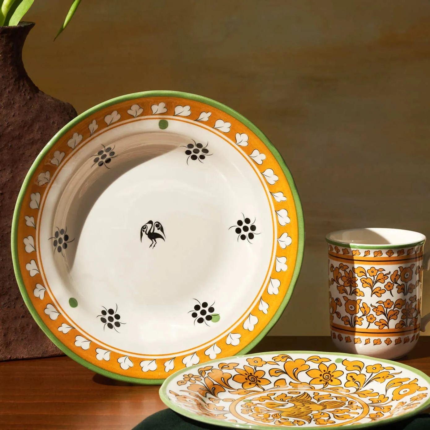 Karaca Paye Selcuklu-serie - diep bord 23 cm, geel - Image 3