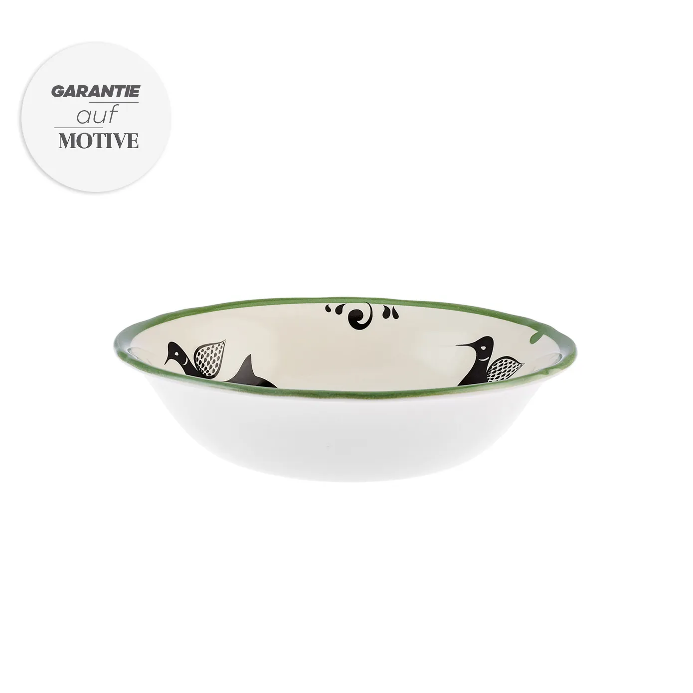 Karaca Paye Selcuklu-serie - grote schaal met vogels, 24 cm
