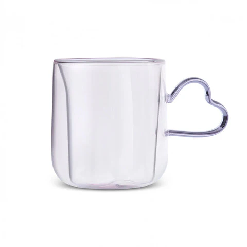 Karaca Pia Lola Dubbelwandige Glazen Mok, 300 ml, Roze - Image 2