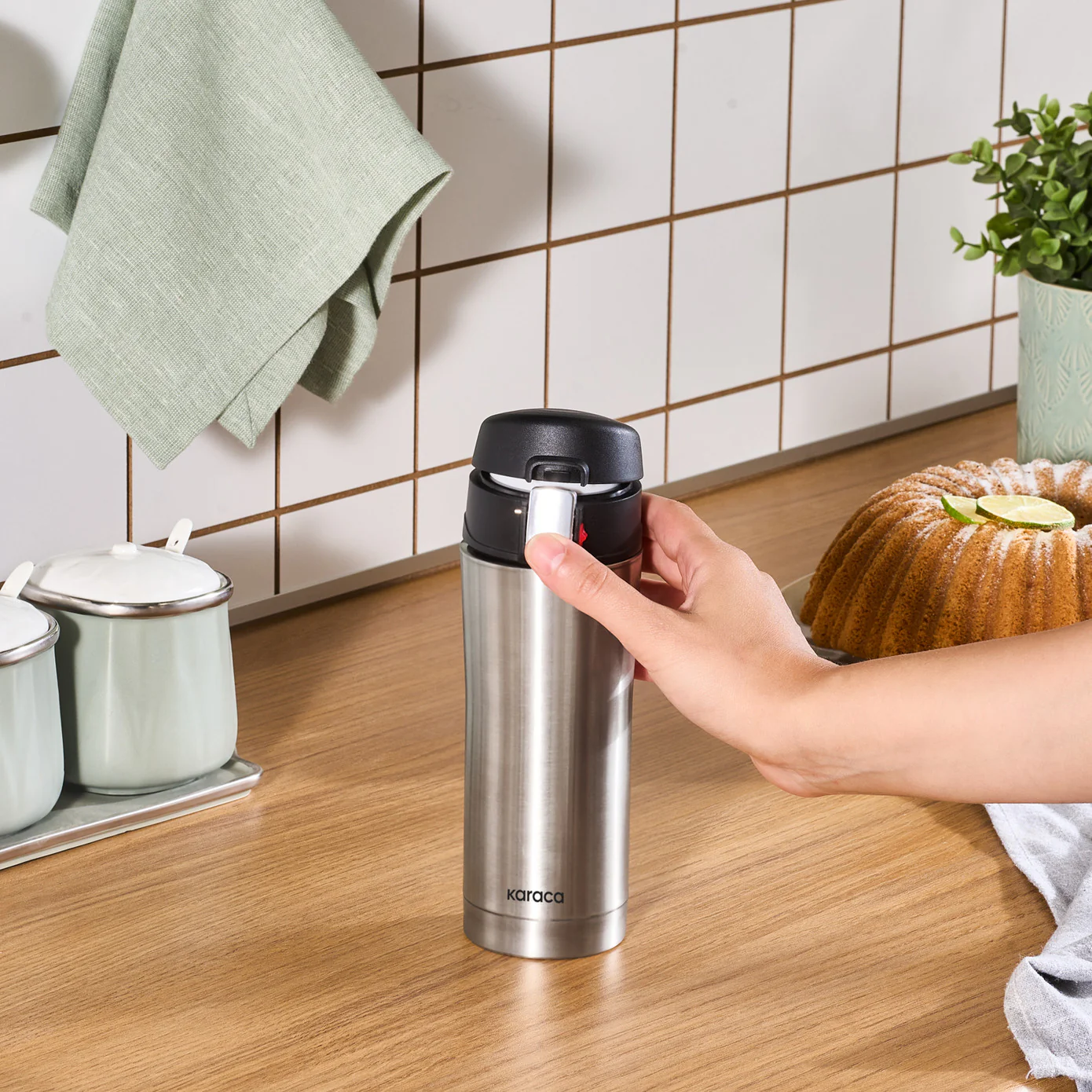 Karaca Pluton Roestvrijstalen Lekkagevrije Thermos 350 ml Inox - Image 2