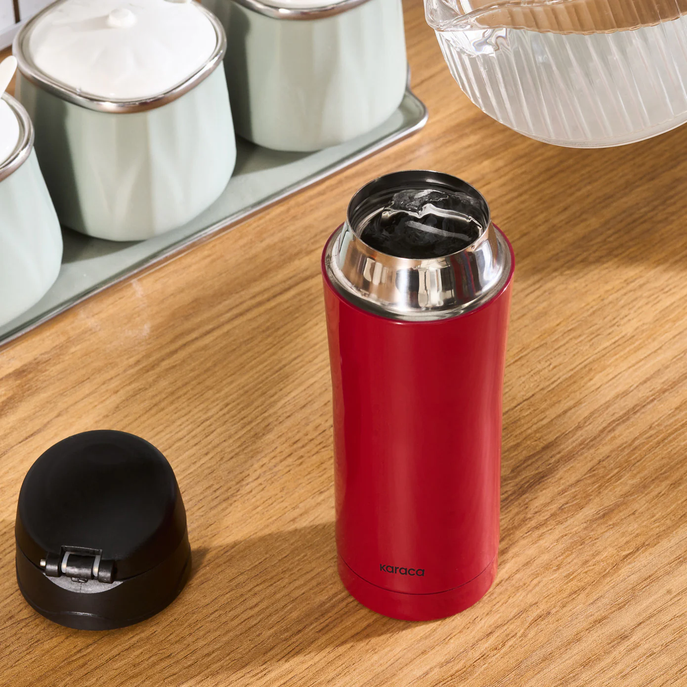 Karaca Pluton Roestvrijstalen Lekkagevrije Thermos 350 ml Rood - Image 3