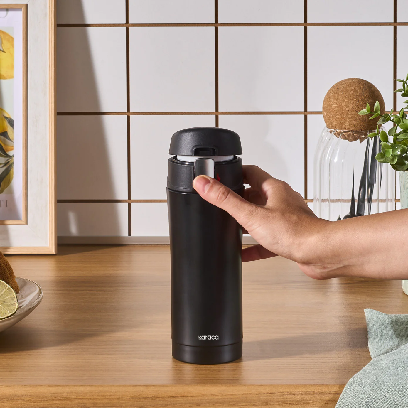 Karaca Pluton Roestvrijstalen Lekkagevrije Thermos 350 ml Zwart - Image 6