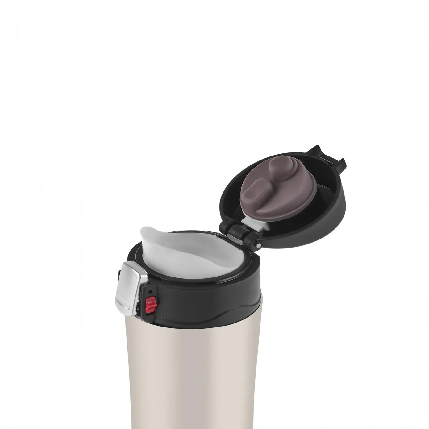 Karaca Pluton Roestvrijstalen Lekkagevrije Thermos 450 ml Crème - Image 8