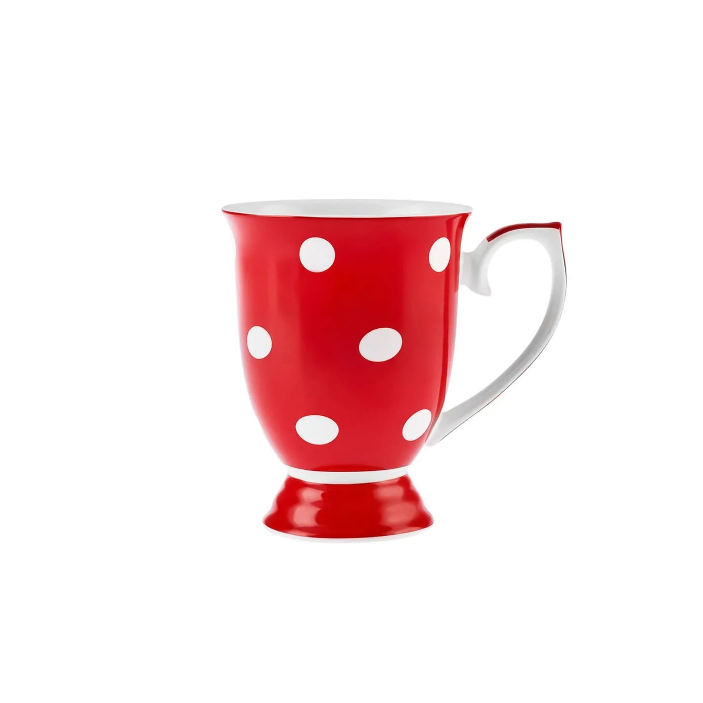 Karaca Polka Dot rood wit porseleinen mok, 360 ml - Image 3