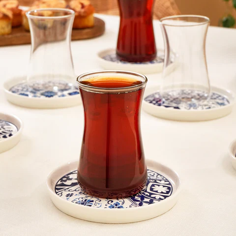 Karaca Portela 12-delige Turkse Theeset van Bone China voor 6 Personen, 170 ml, Meerkleurig - Image 4