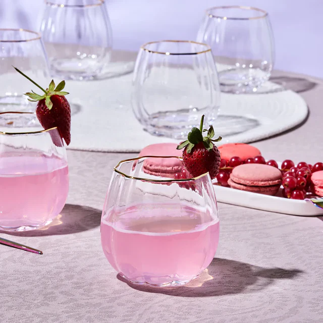 Karaca Priscilla Glazen Set Voor 6 Personen, Goud, 380 ml - Image 2