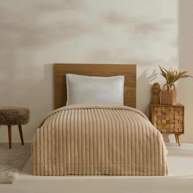 Karaca Rabbit Sherpa TV Deken Beige - Image 2