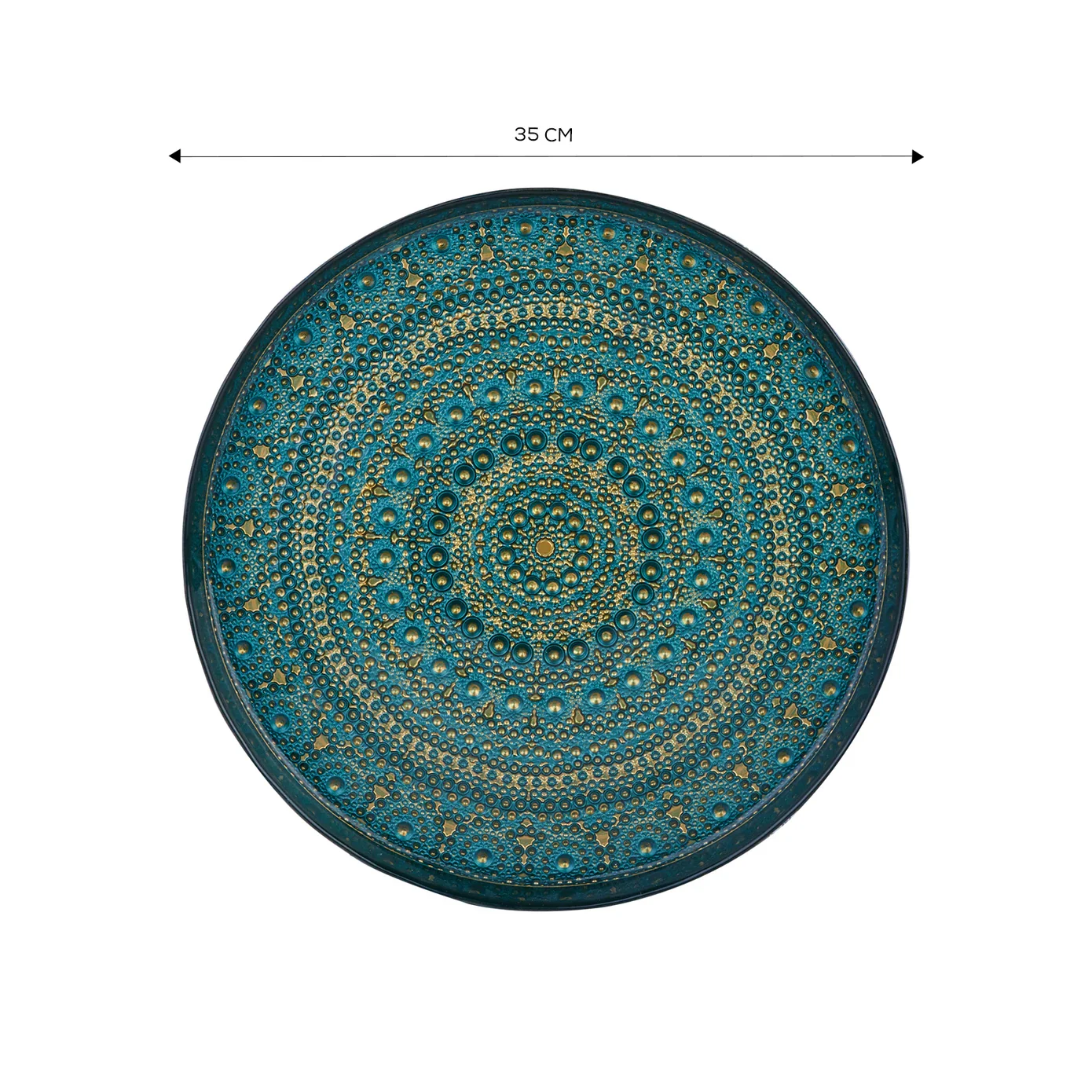 Karaca Rashel Groene Glazen Dienblad 35 cm - Image 3