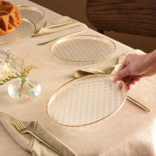 Karaca Rattan 7-delige Serveerset voor 6 Personen, Goud - Image 3