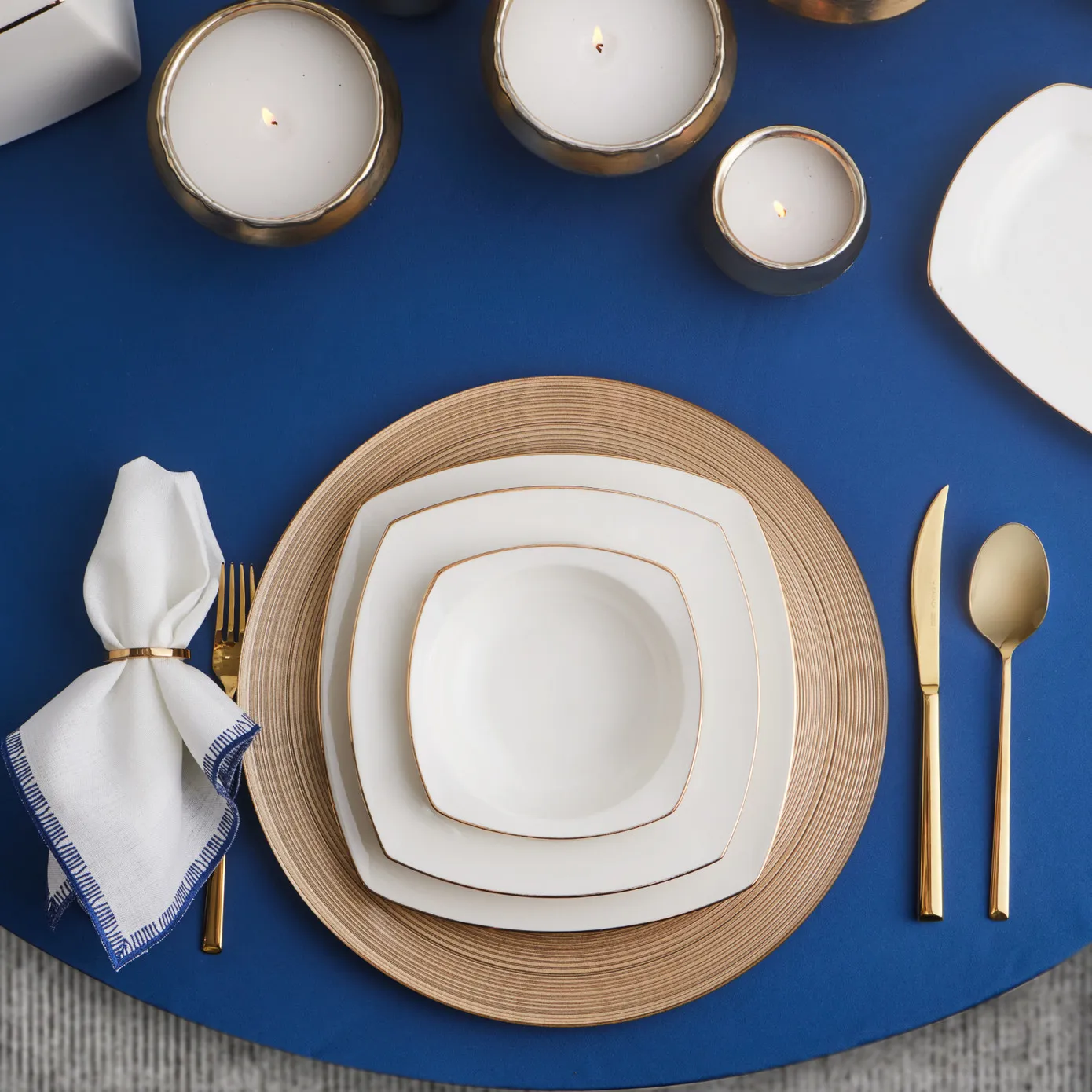 Karaca Red Carpet Collection Chiara Fine Cream 12 Persoons Servies, 60-Delig, Porselein, Goud - Image 2