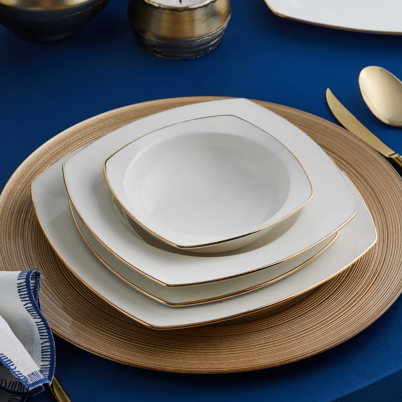 Karaca Red Carpet Collection Chiara Fine Cream 12 Persoons Servies, 60-Delig, Porselein, Goud - Image 4