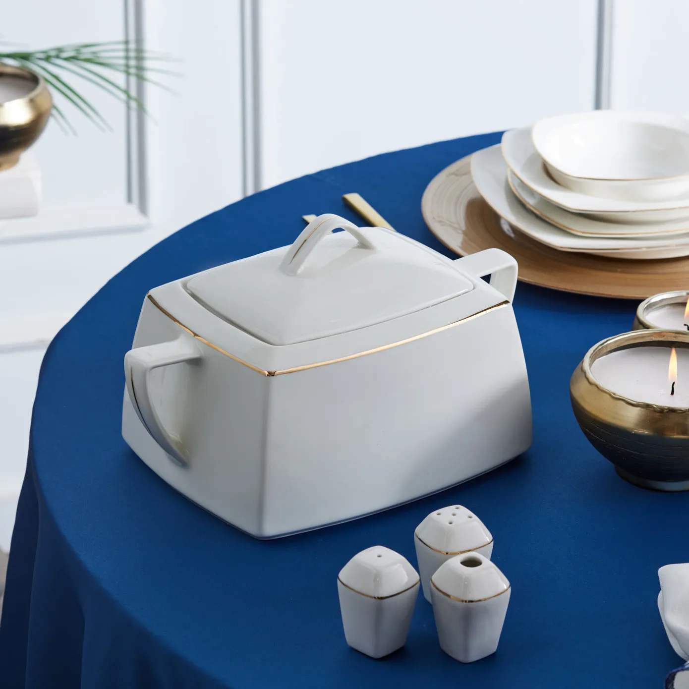 Karaca Red Carpet Collection Chiara Fine Cream 12 Persoons Servies, 60-Delig, Porselein, Goud - Image 7