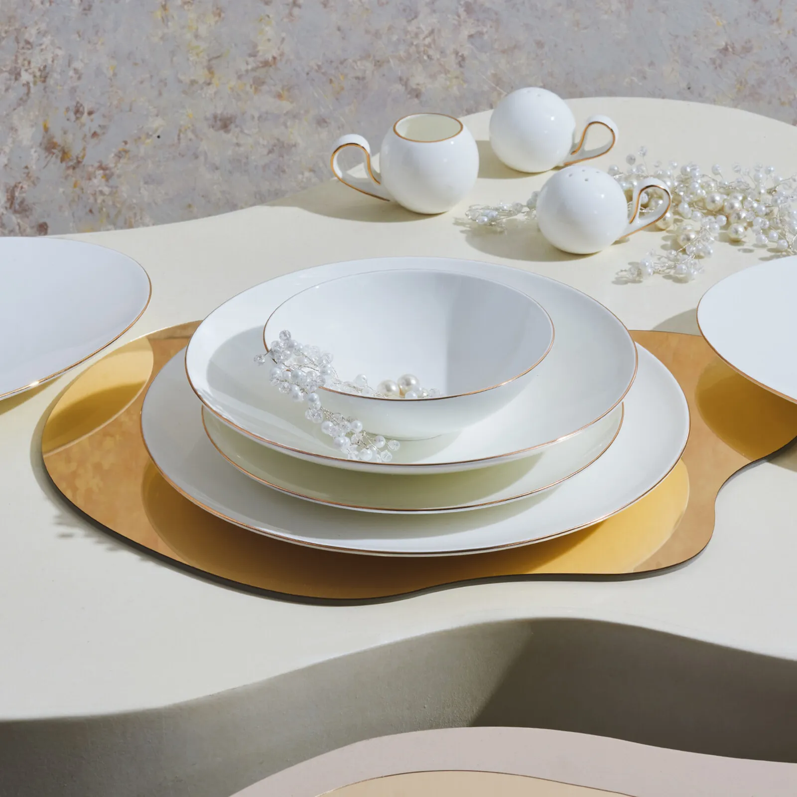 Karaca Red Carpet Collection Fine Pearl Extra Chanak Gold 62-delig parelservies voor 12 personen - Image 4