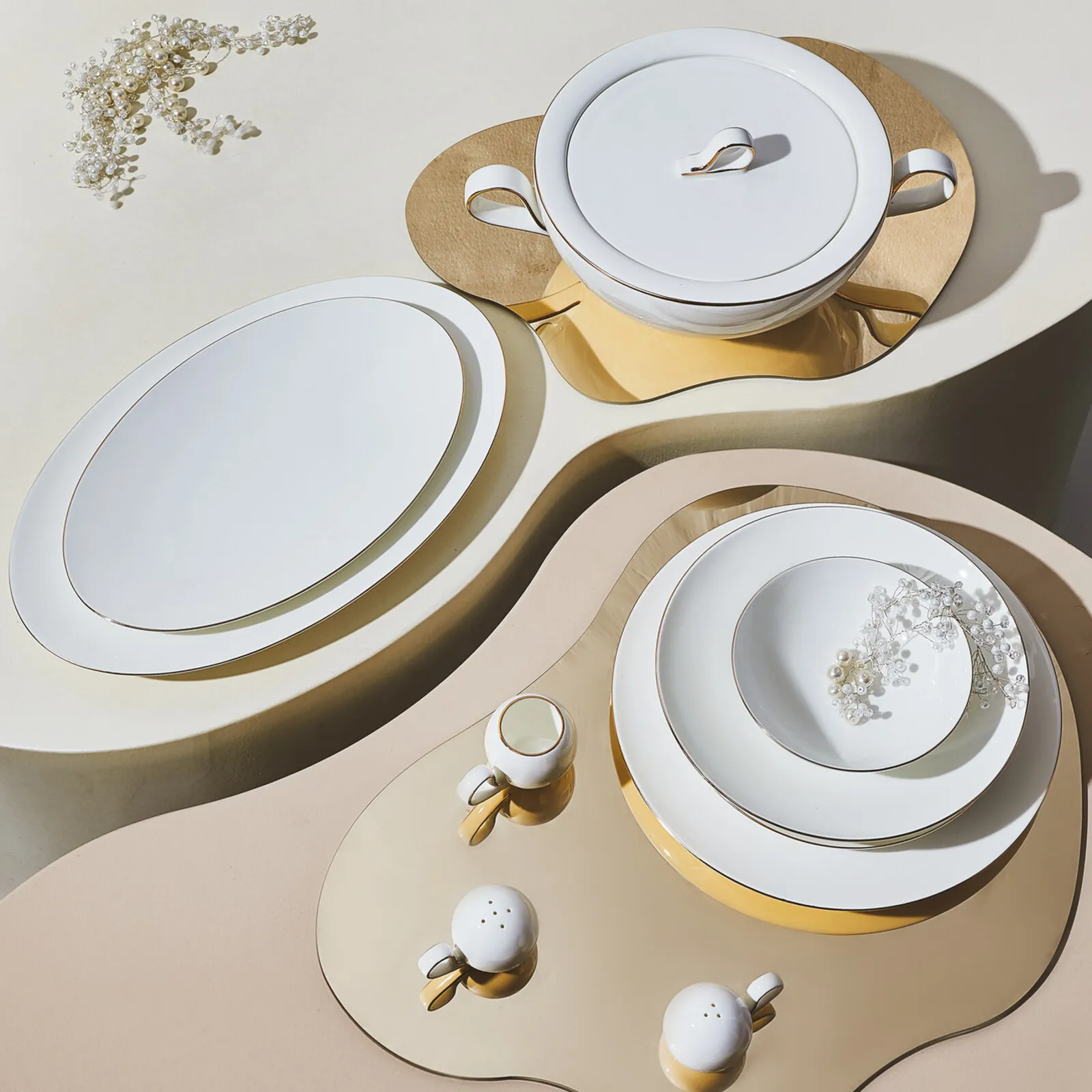 Karaca Red Carpet Collection Fine Pearl Extra Chanak Gold 62-delig parelservies voor 12 personen - Image 6
