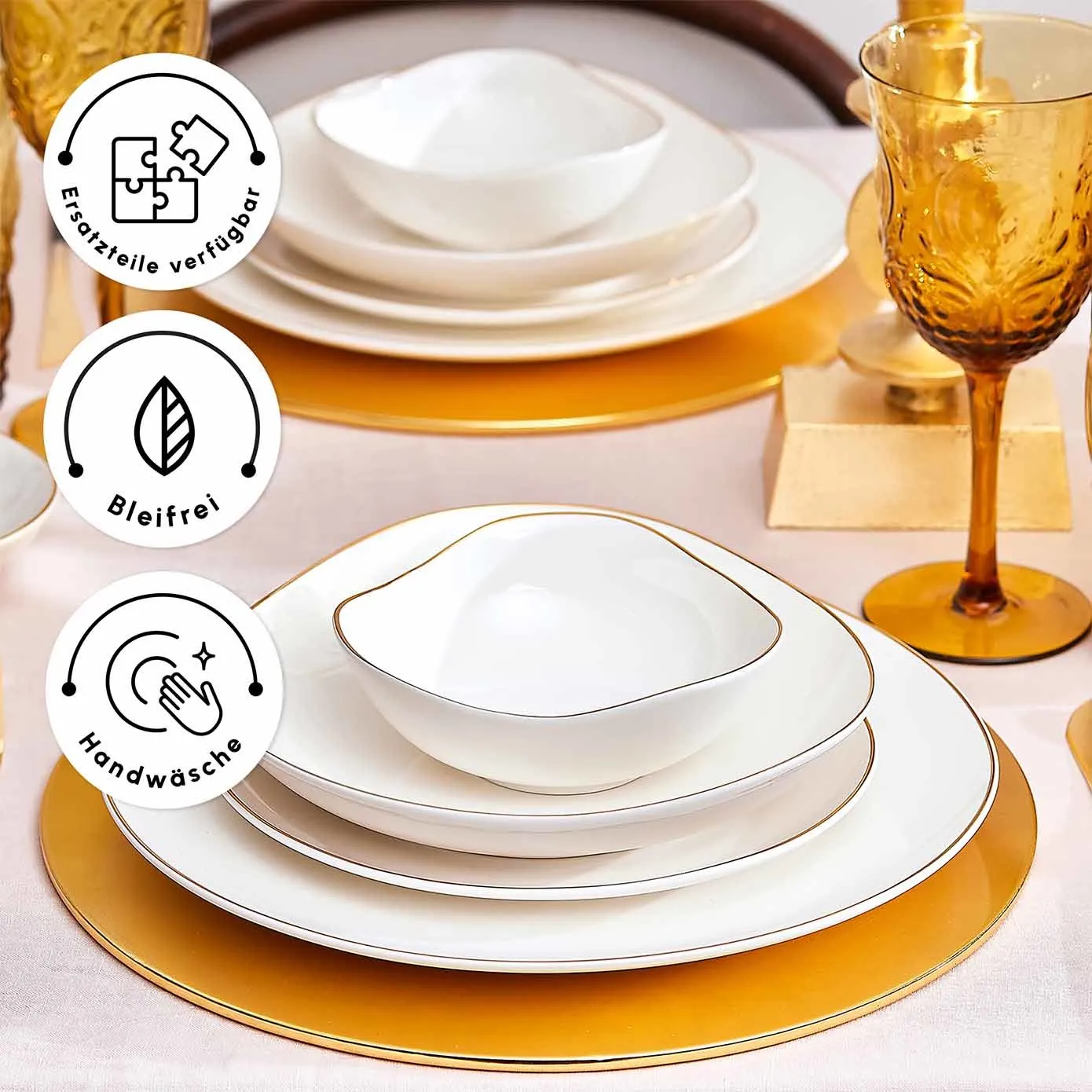 Karaca Red Carpet Collection Middle Streamline 56-delige serviesset voor 12 personen - Image 6