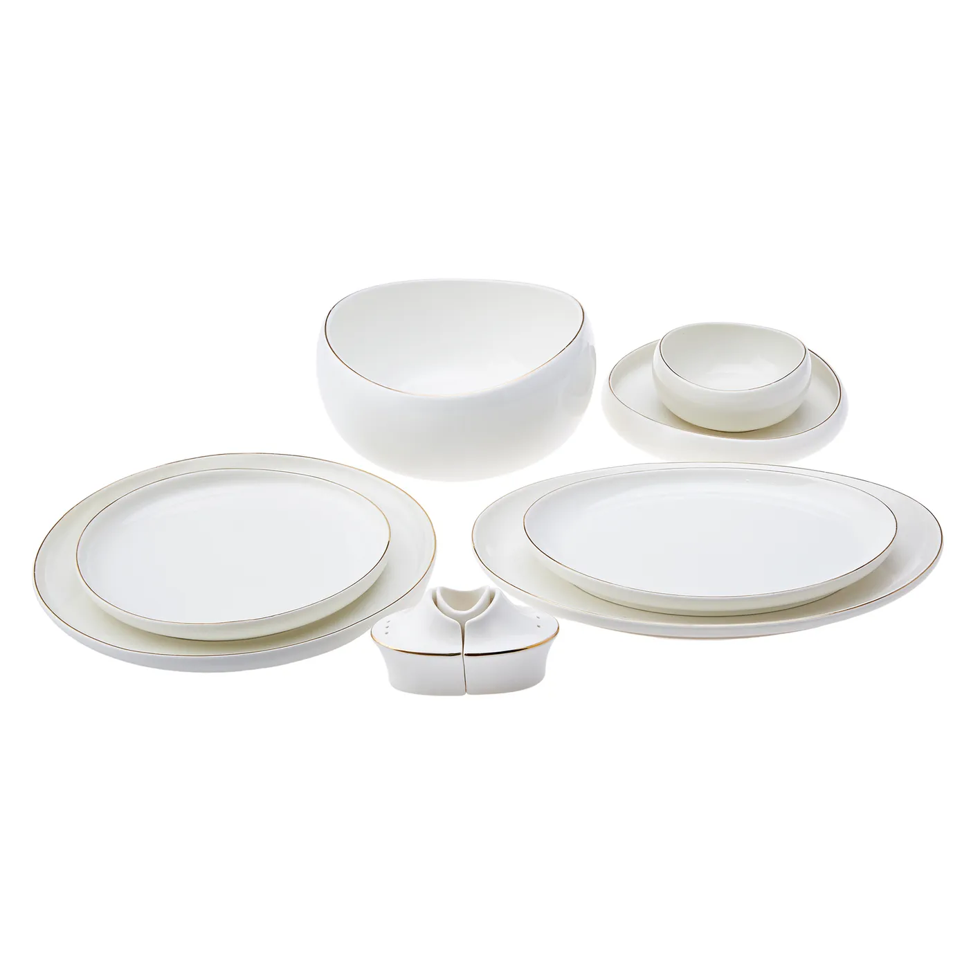 Karaca Red Carpet Collection Streamline New Hole Gold Servies, 59 Delig, New Generation Bone - Image 18