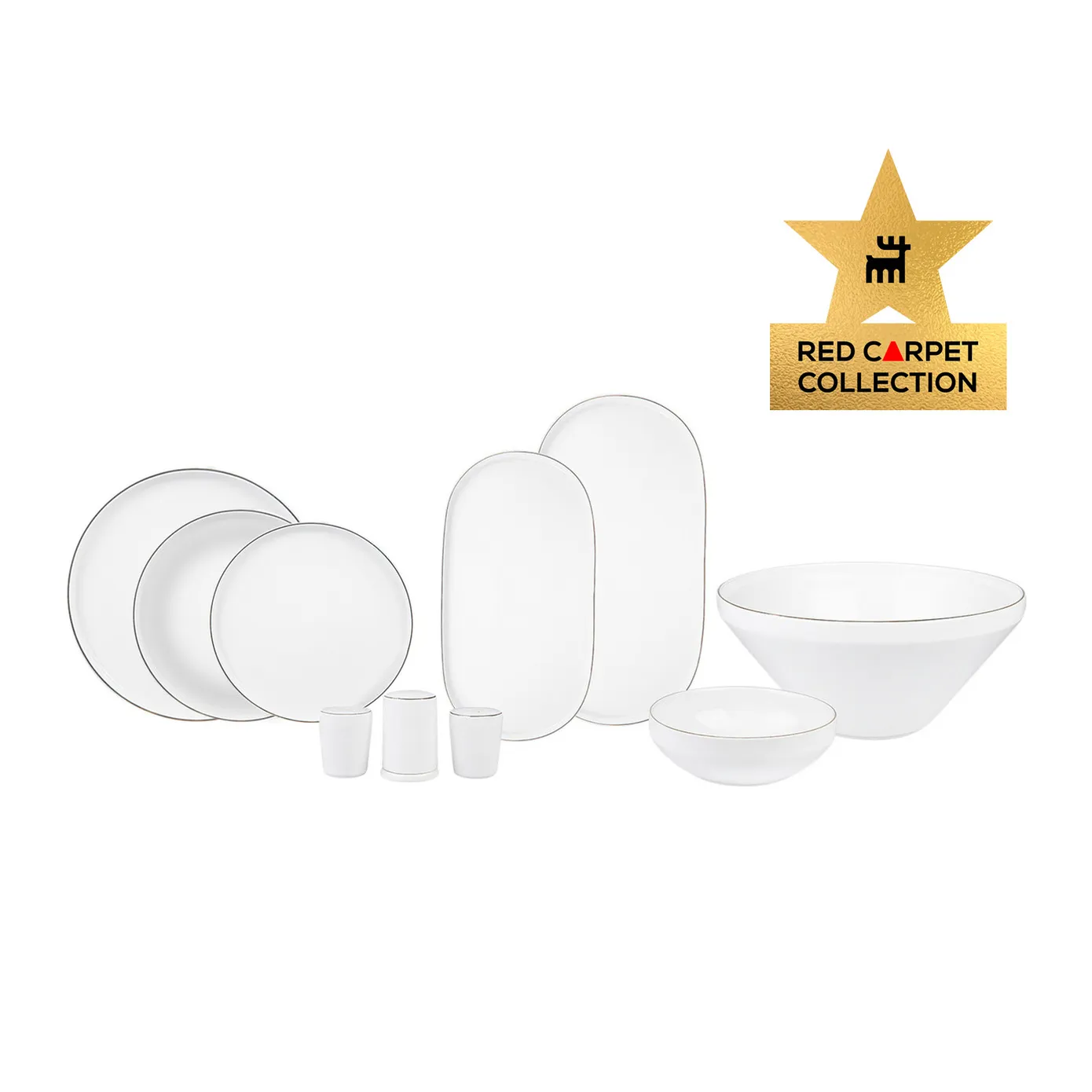 Karaca Red Carpet Collection Streamline New Saturn Platinum 59-delig New Generation Bone Servies voor 12 personen - Image 4