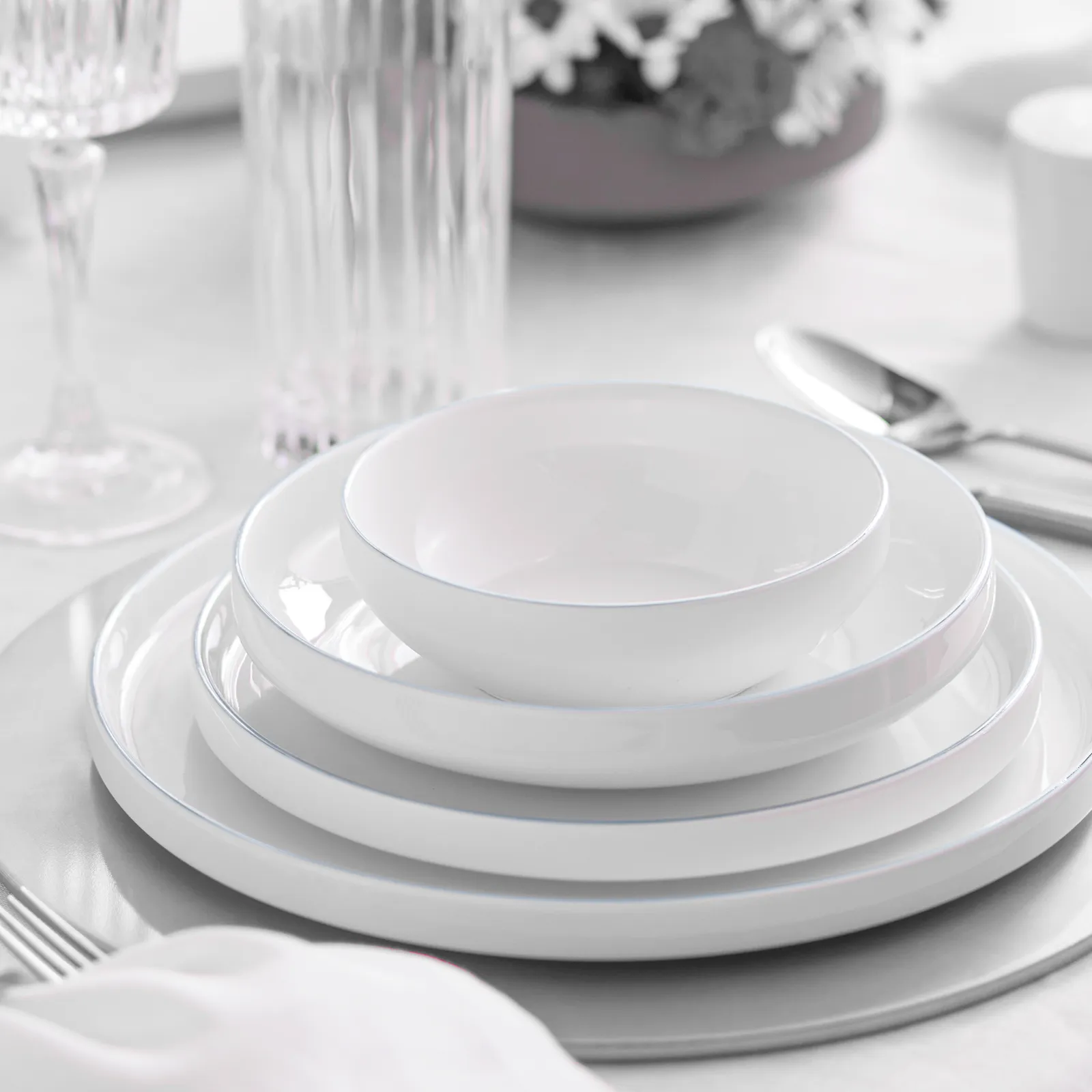 Karaca Red Carpet Collection Streamline New Saturn Platinum 59-delig New Generation Bone Servies voor 12 personen - Image 7