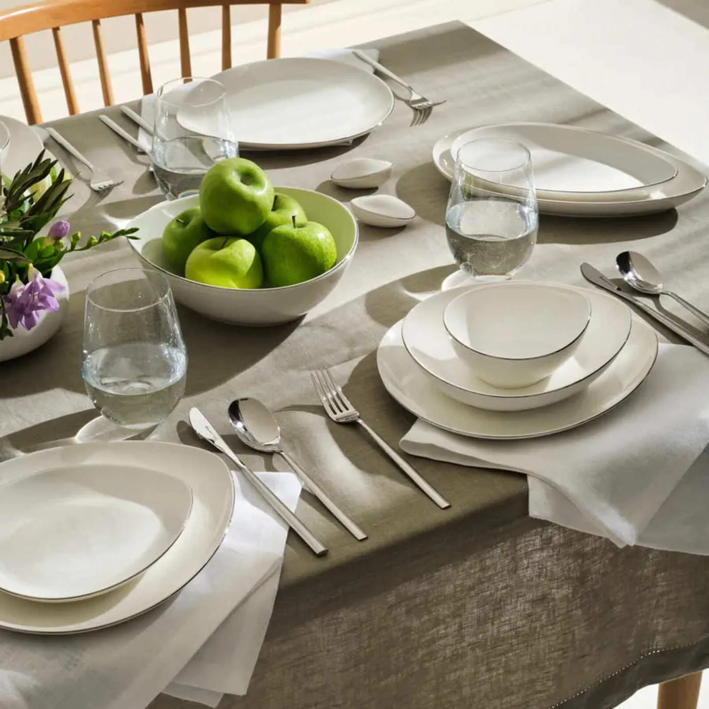 Karaca Red Carpet Collection Streamline Saki Platinum 59-delige serviesset voor 12 personen - Image 4