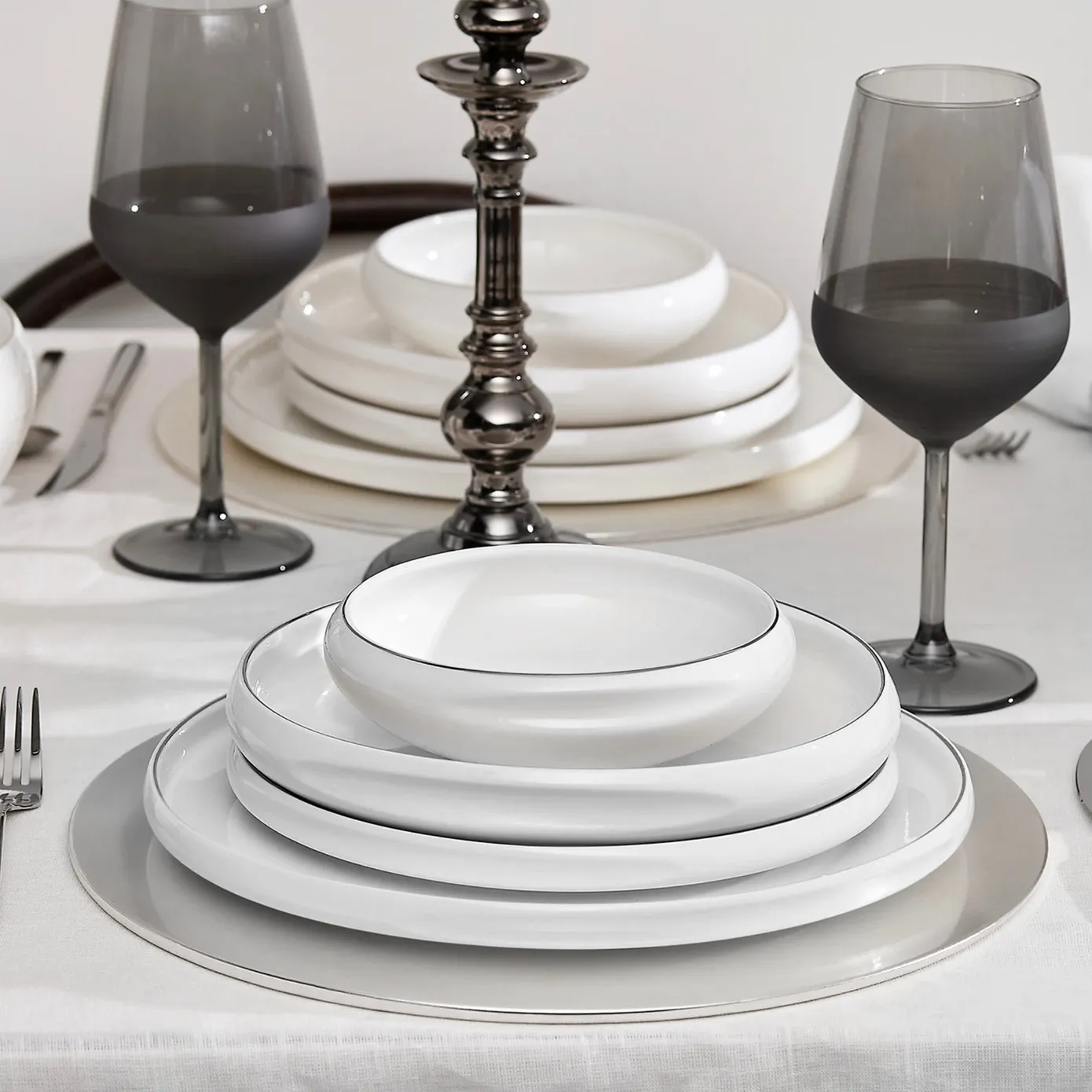 Karaca Red Carpet Collection Streamline Sunset Platin 59 Delig servies voor 12 Personen - Image 2