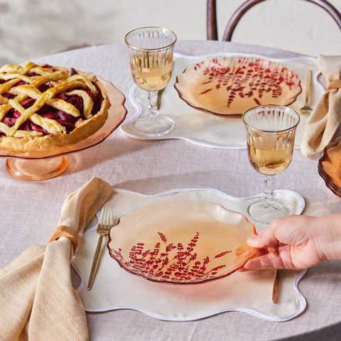 Karaca Red Lavender 7-Piece Cake Set - Image 12