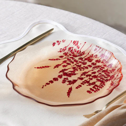 Karaca Red Lavender 7-Piece Cake Set - Image 6