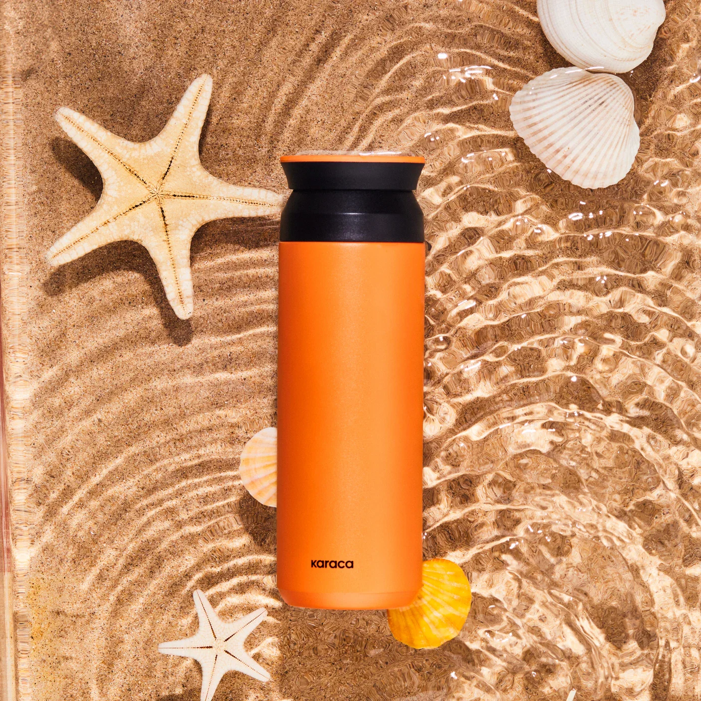 Karaca Regenboog Roestvrijstalen Lekvrije Thermosfles 500 ml Oranje