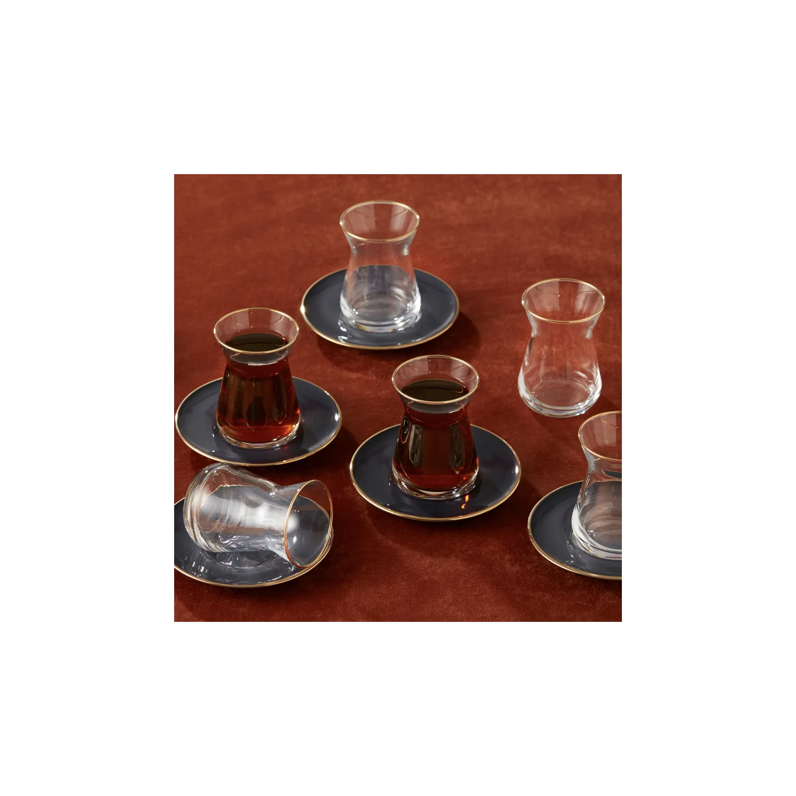 Karaca Retro antraciet theeservies voor 6 personen - Image 3