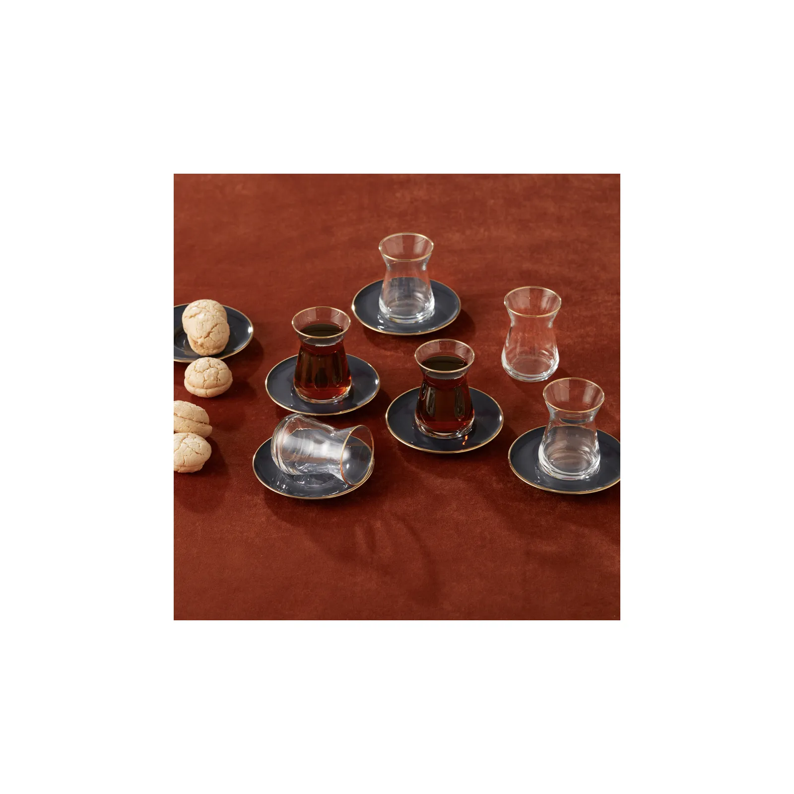 Karaca Retro antraciet theeservies voor 6 personen - Image 5