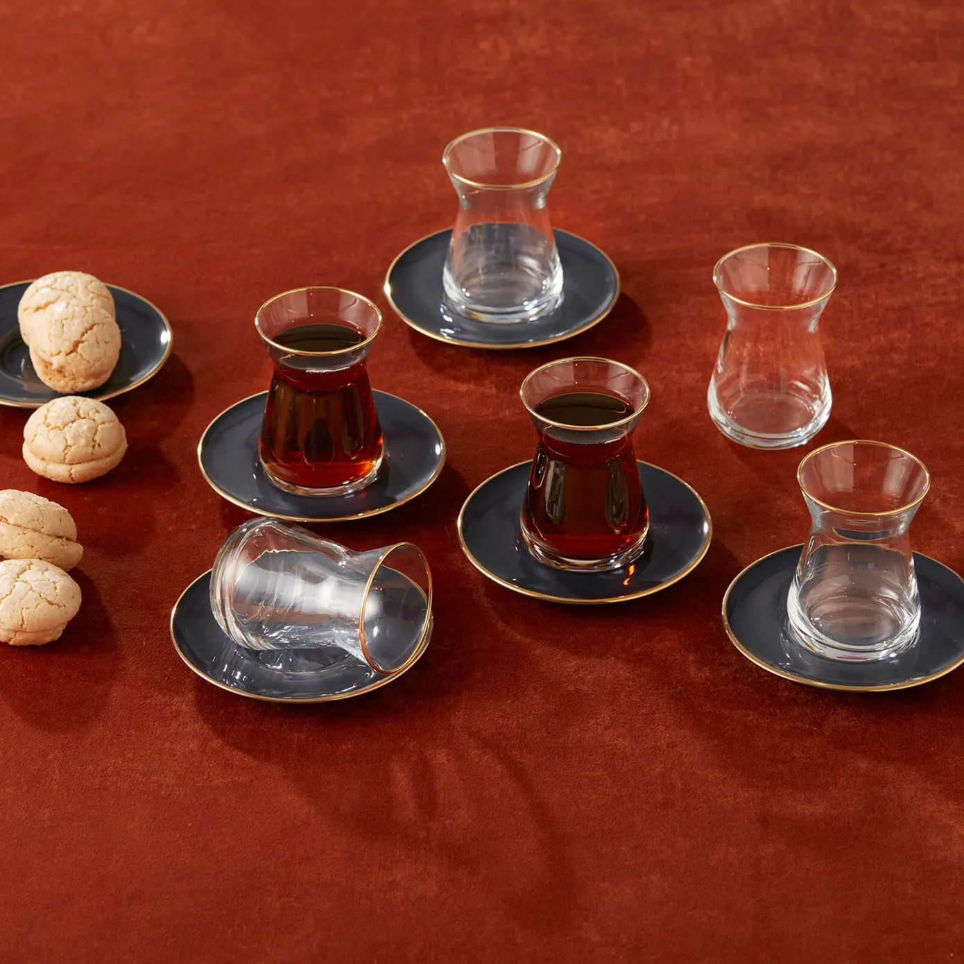 Karaca Retro antraciet theeservies voor 6 personen - Image 6